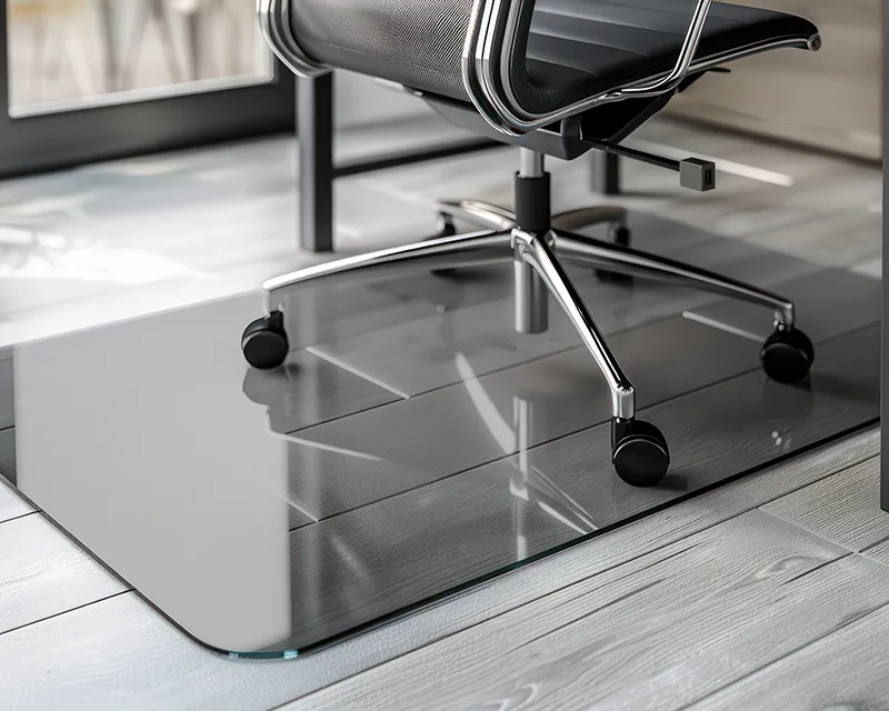 Lorell tempered glass chair mat sale